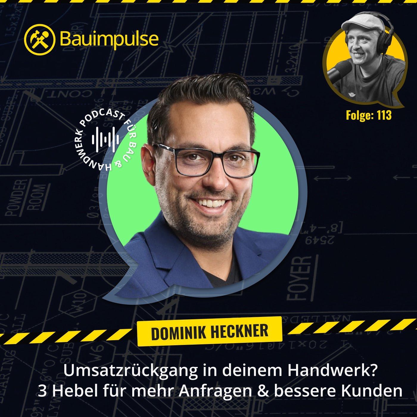 Podcast Cover Umsatzrueckgang Handwerk Episode 113 Bauimpulse
