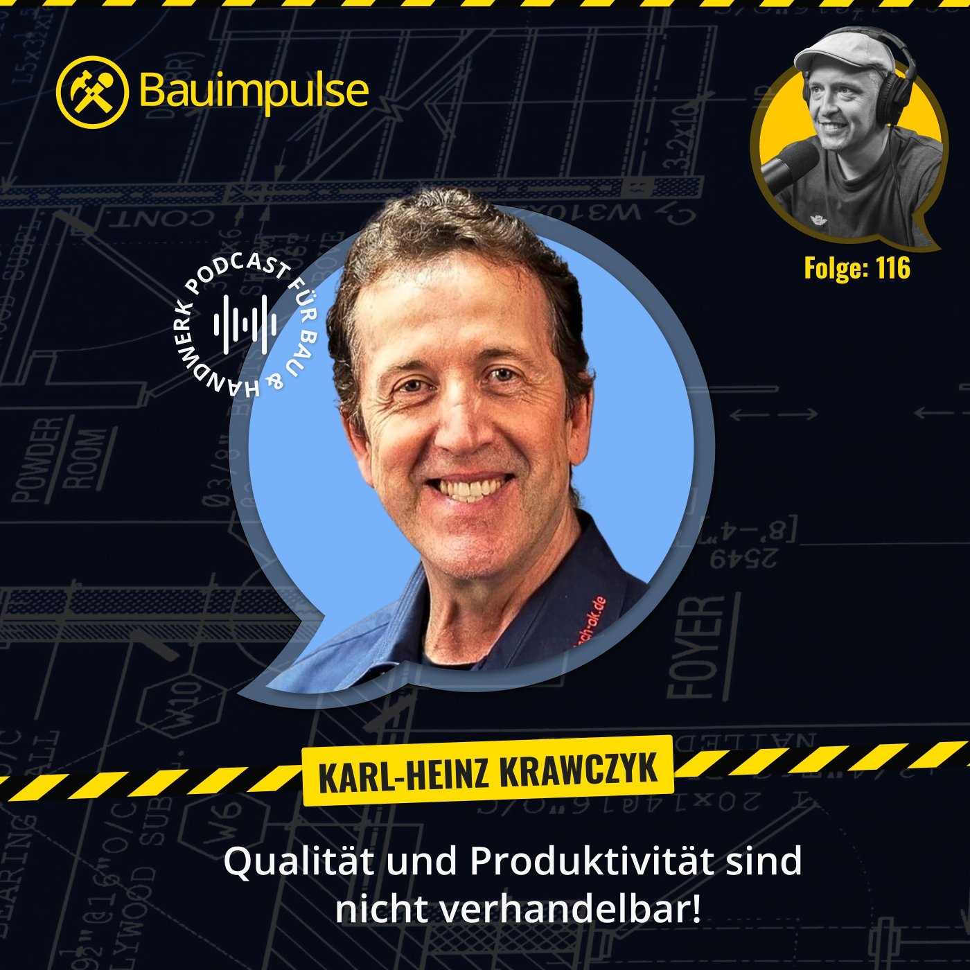 Podcast Cover Bauimpulse Episode 116 Produktivitaet und Qualitaet